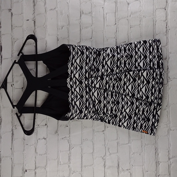 Lucy Active wear Athletic Tank Small Black White - Picture 4 of 10